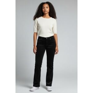 Guess Black Velour Stretch Bootcut Pants Size 29‎ – Y2K Soft Velvet Jeans